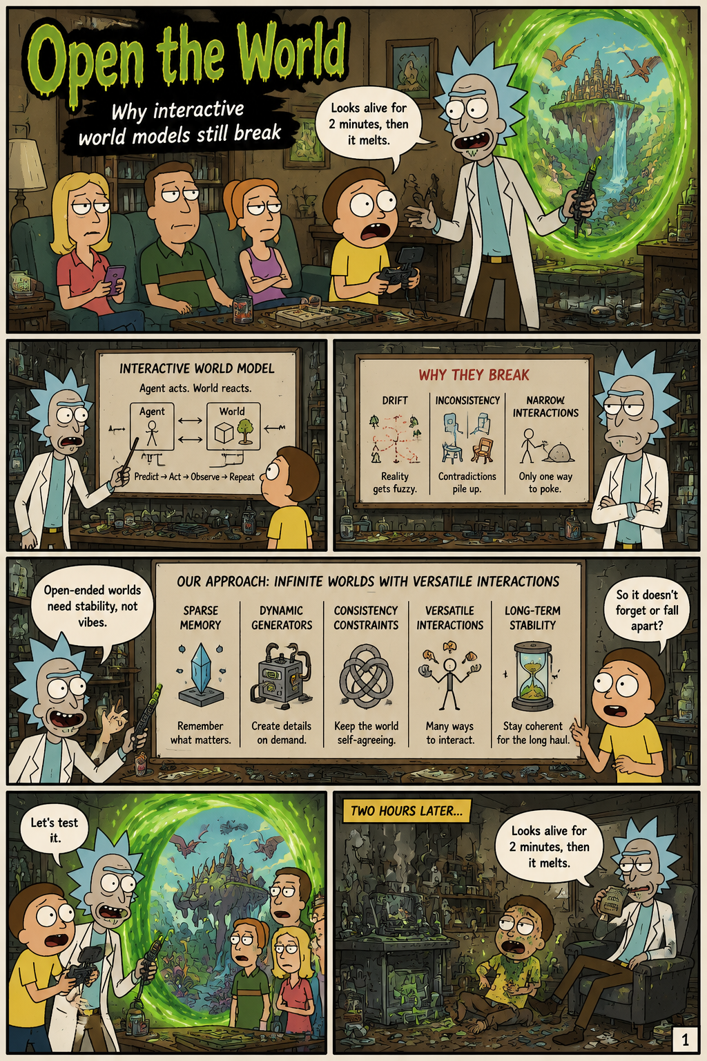 Infinite Worlds with Versatile Interactions